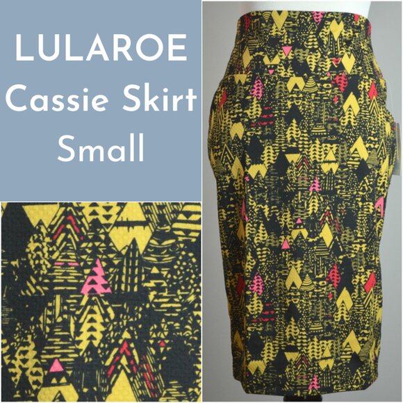Lularoe Abstract Print Cassie Skirt Small - Picture 1 of 3